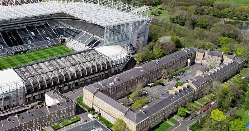 Leazes Terrace from the air